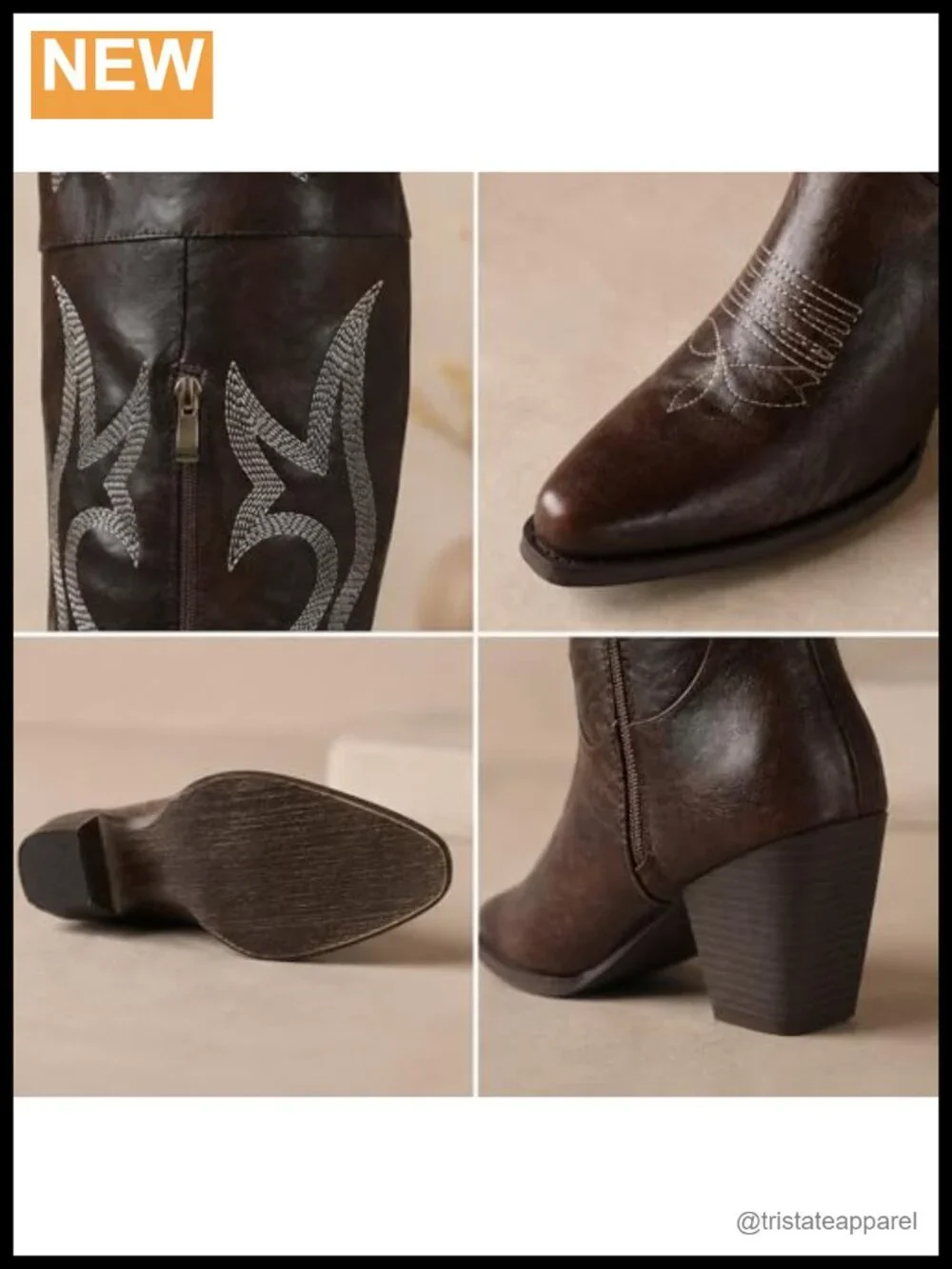 Over the Knee Cowboy Boots Pointed Toe Wide Calf Faux Leather